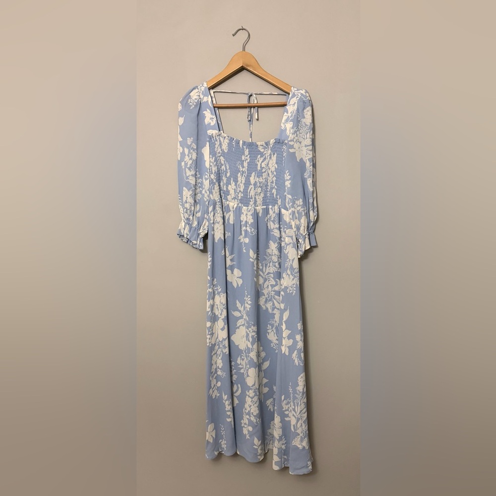 Reformation Fable Floral Smocked Midi Dress – Size Large - Picture 2 of 8